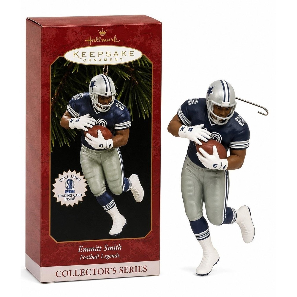 Hallmark Keepsake Emmitt Smith Ornament 1998 Football Legends Series Box